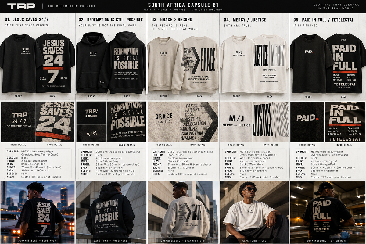 TRP South Africa independent faith streetwear capsule