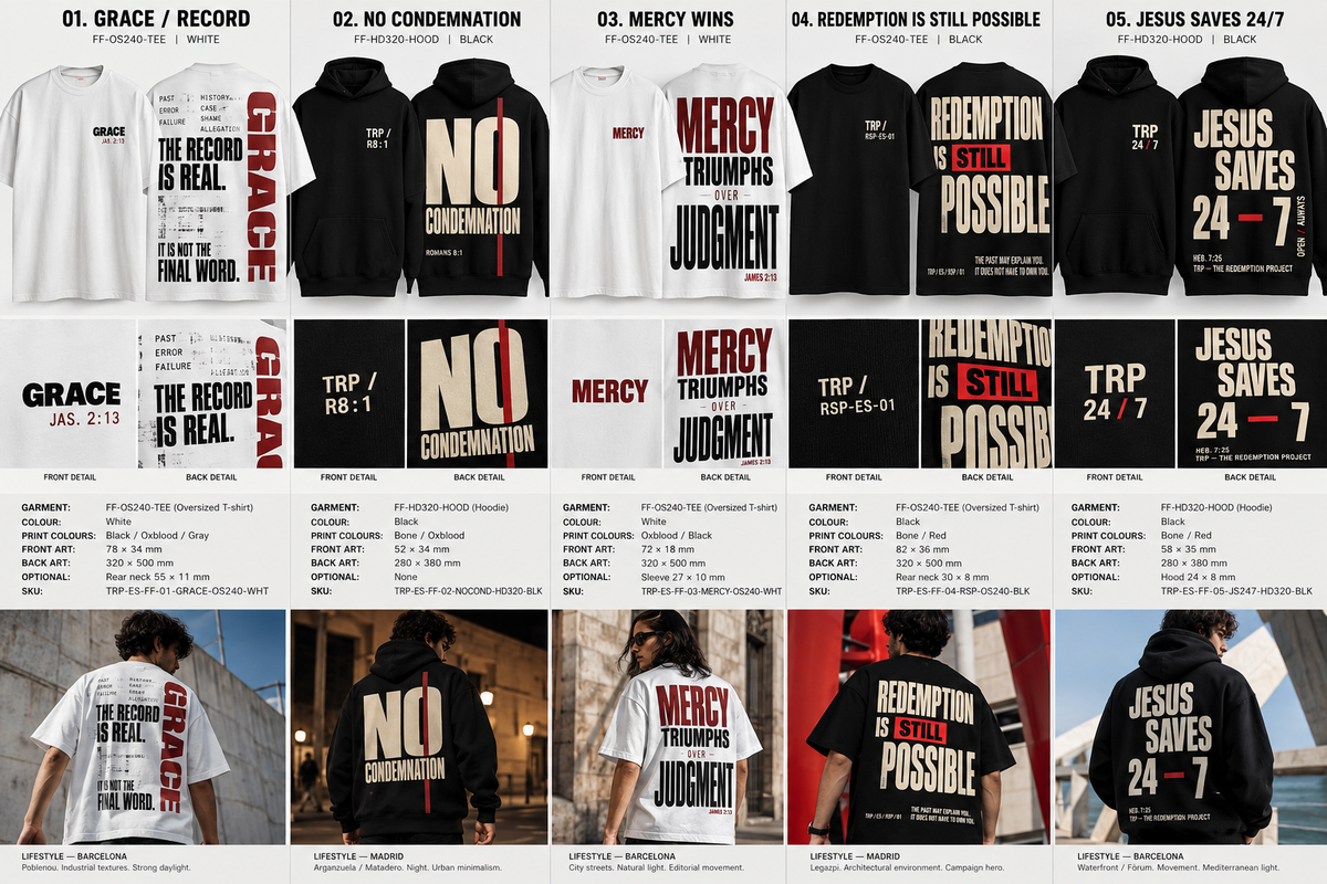 TRP Spain Madrid Barcelona faith streetwear capsule