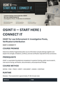 OSINT II — Investigative Pivots, Verification & Attribution course cover